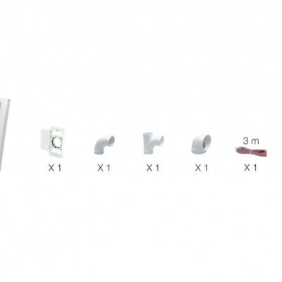 Ensemble d'installation à proximité - 1 prise murale blanche - Deco Vac