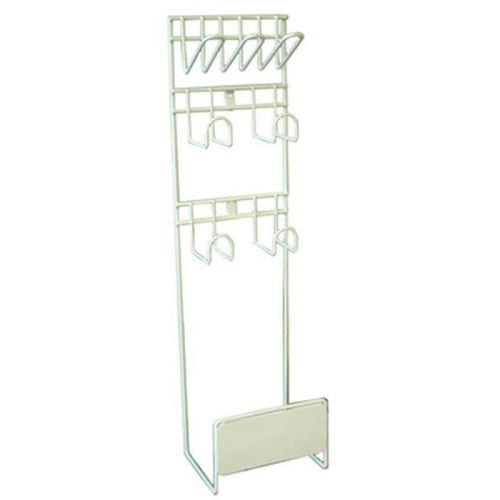 Support à boyau et accessoires en métal blanc